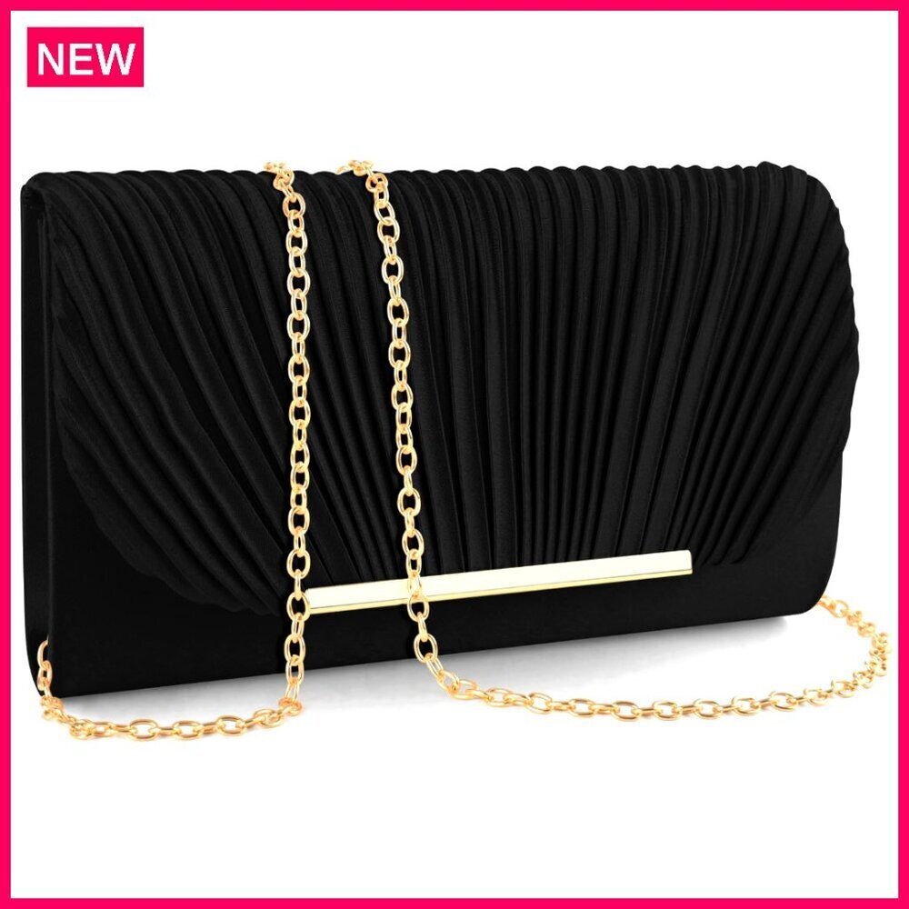 Evening Clutch Purse with Removable Chain for Formal Wedding Party Prom